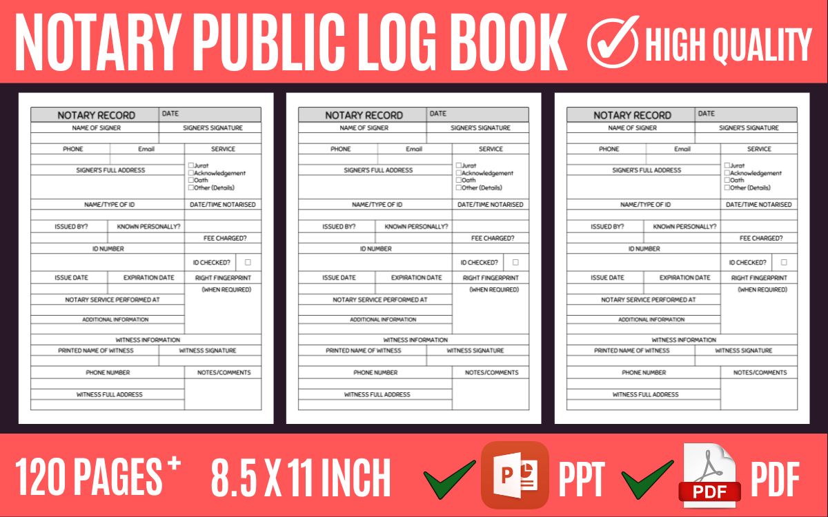Notary Public Log Book Graphic by Abderrazak Srd · Creative Fabrica