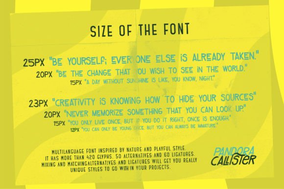 Pandora Calister Font PNG with transparent background - Preview 4