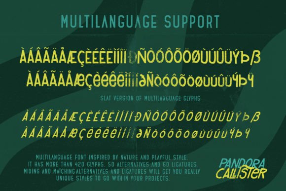 Pandora Calister Font PNG with transparent background - Preview 5
