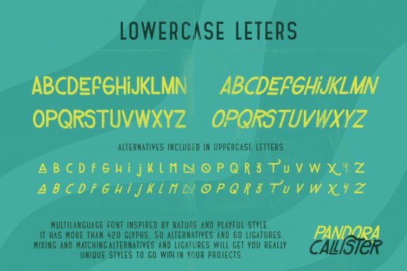 Pandora Calister Font PNG with transparent background - Preview 6