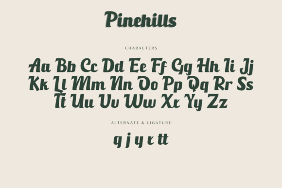 Pinehills Font PNG with transparent background - Preview 1
