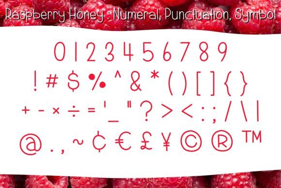 Raspberry Honey Font font preview - 3
