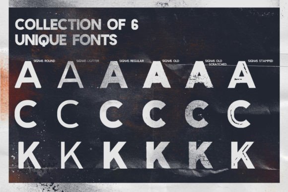 Sign 45 Font PNG with transparent background - Preview 3