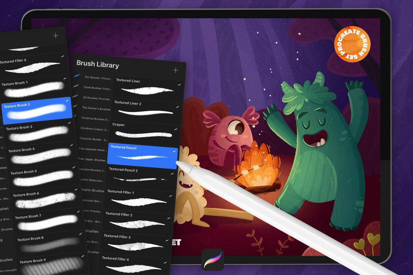 The MONSTER: PROCREATE BRUSHES - photo 3