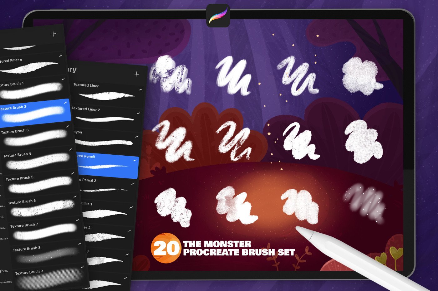 The MONSTER: PROCREATE BRUSHES - photo 4