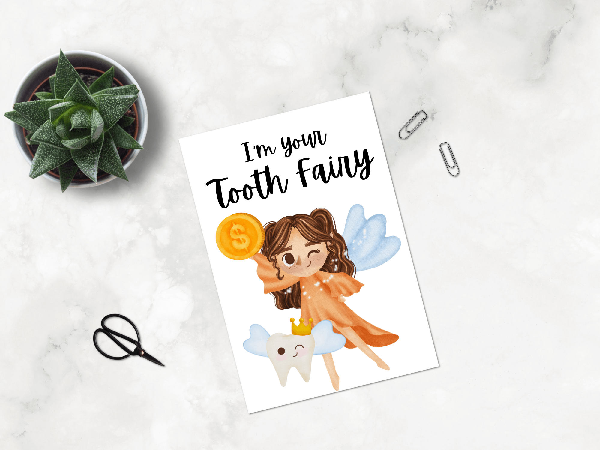 Tooth Fairy Watercolor Digital Clipart - photo 7