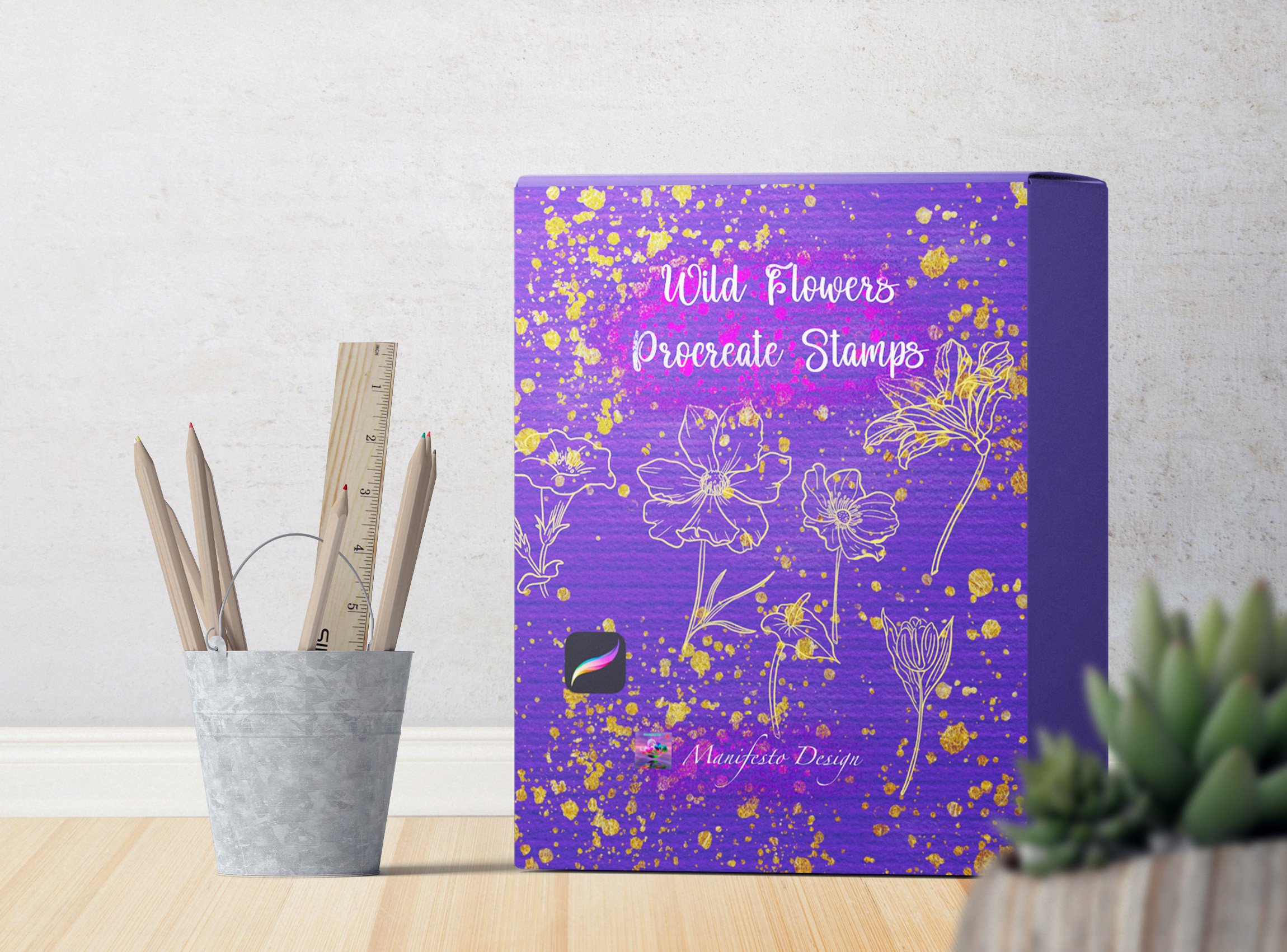 Wild Flower Stamps Procreate Bundle V 5 Graphic by Manifesto Design ...