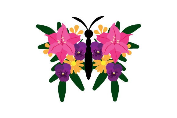 Butterfly Shaped Flower Set Remembrance Craft Cut File By Creative Fabrica Crafts