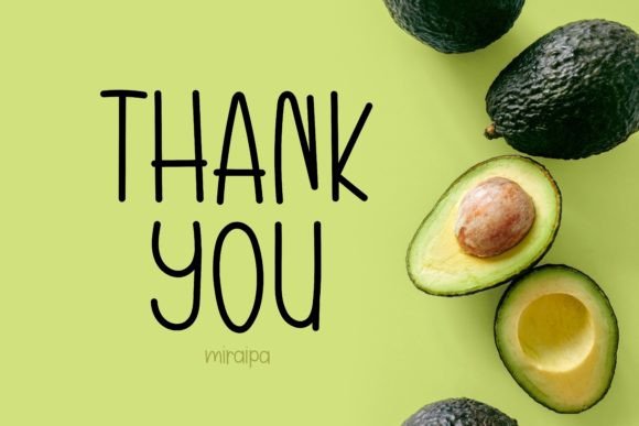 Avocado Butter Font PNG with transparent background - Preview 4