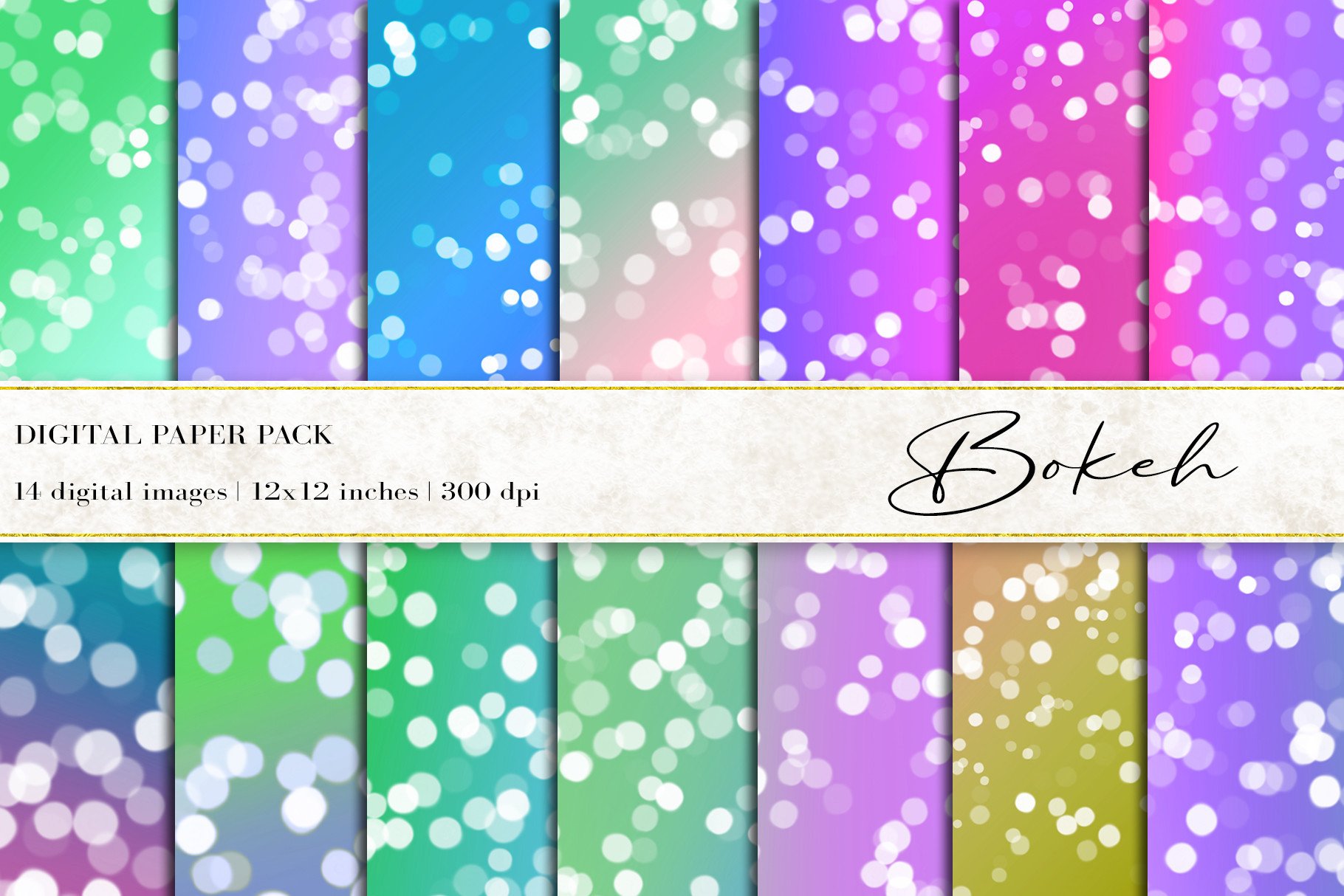 Bokeh Digital Papers Graphic by BonaDesigns · Creative Fabrica