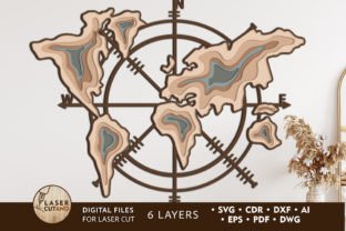 COMPASS MAP Laser Cutting Wood Project