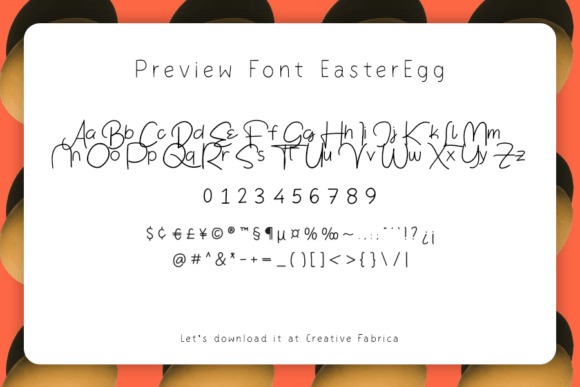 Easteregg Font PNG with transparent background - Preview 3