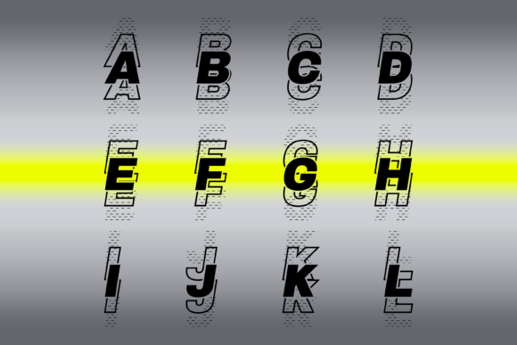 Fader Font PNG with transparent background - Preview 1