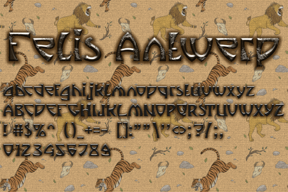 Felis Antwerp Font PNG with transparent background - Preview 1