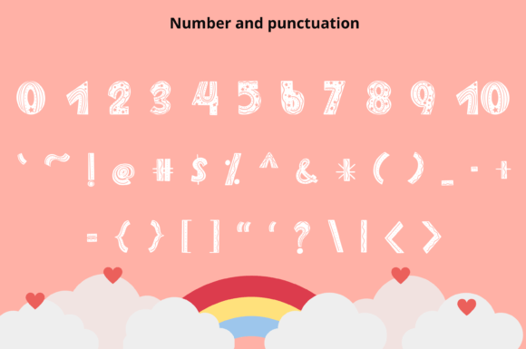 Hello Rainbow Font PNG with transparent background - Preview 3