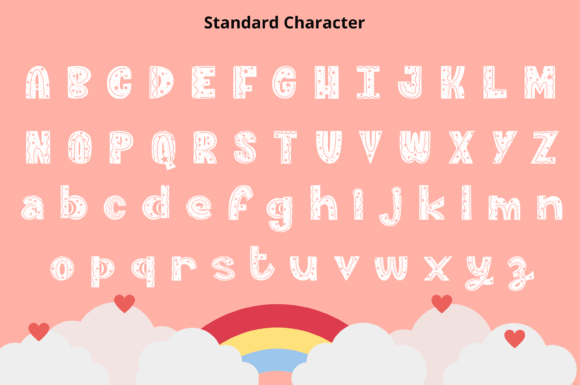 Hello Rainbow Font PNG with transparent background - Preview 4