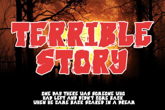 Jenglot Helloween Font PNG with transparent background - Preview 3