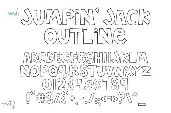 Jumpin' Jack Font PNG with transparent background - Preview 1