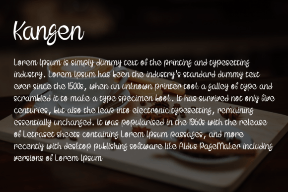 Kangen Font PNG with transparent background - Preview 2