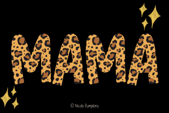 Leopard Black Brown Font PNG with transparent background - Preview 2