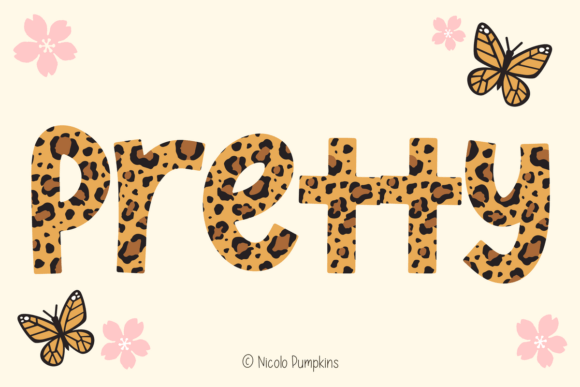 Leopard Black Brown Font PNG with transparent background - Preview 5