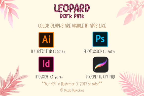 Leopard Dark Pink Font PNG with transparent background - Preview 6