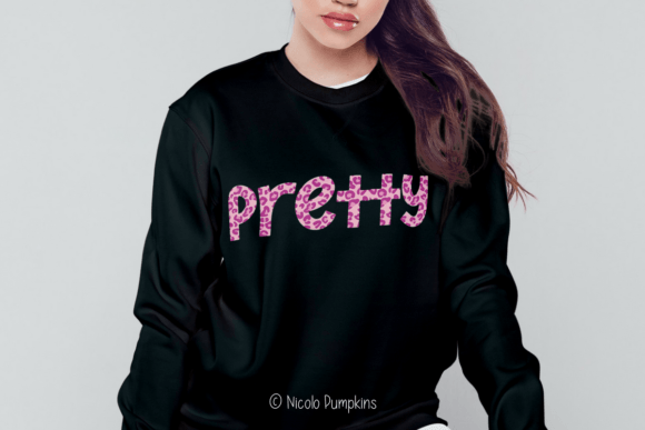 Leopard Light Pink Font PNG with transparent background - Preview 2