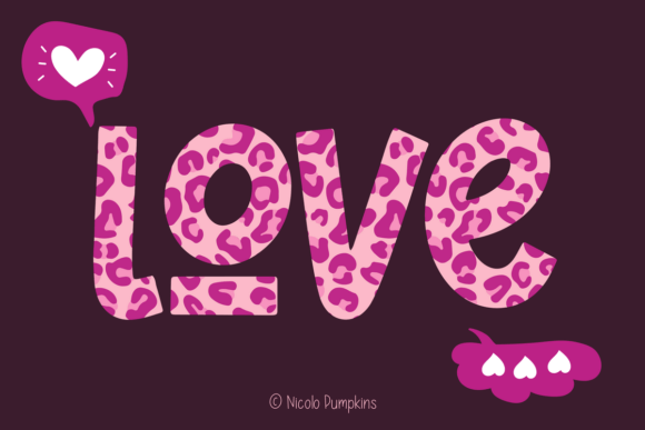Leopard Light Pink Font PNG with transparent background - Preview 3
