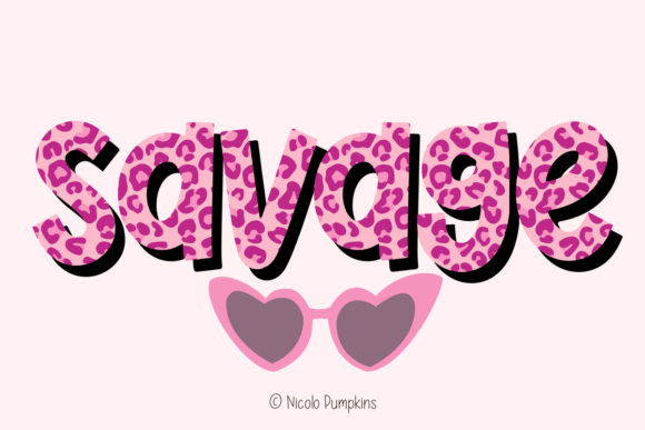 Leopard Light Pink Font PNG with transparent background - Preview 1