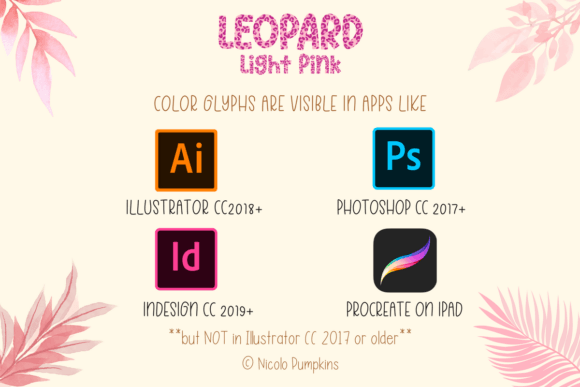 Leopard Light Pink Font PNG with transparent background - Preview 6