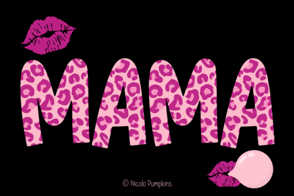 Leopard Light Pink Font PNG with transparent background - Preview 5