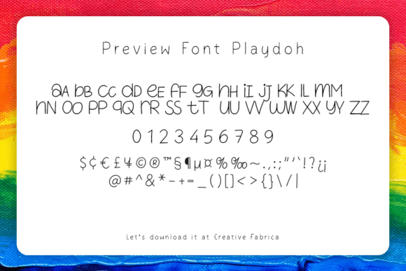 Playdoh Font PNG with transparent background - Preview 3