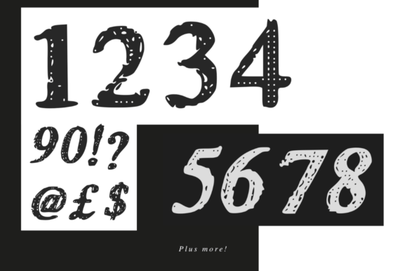 Rough Times Complete Family Font PNG with transparent background - Preview 2