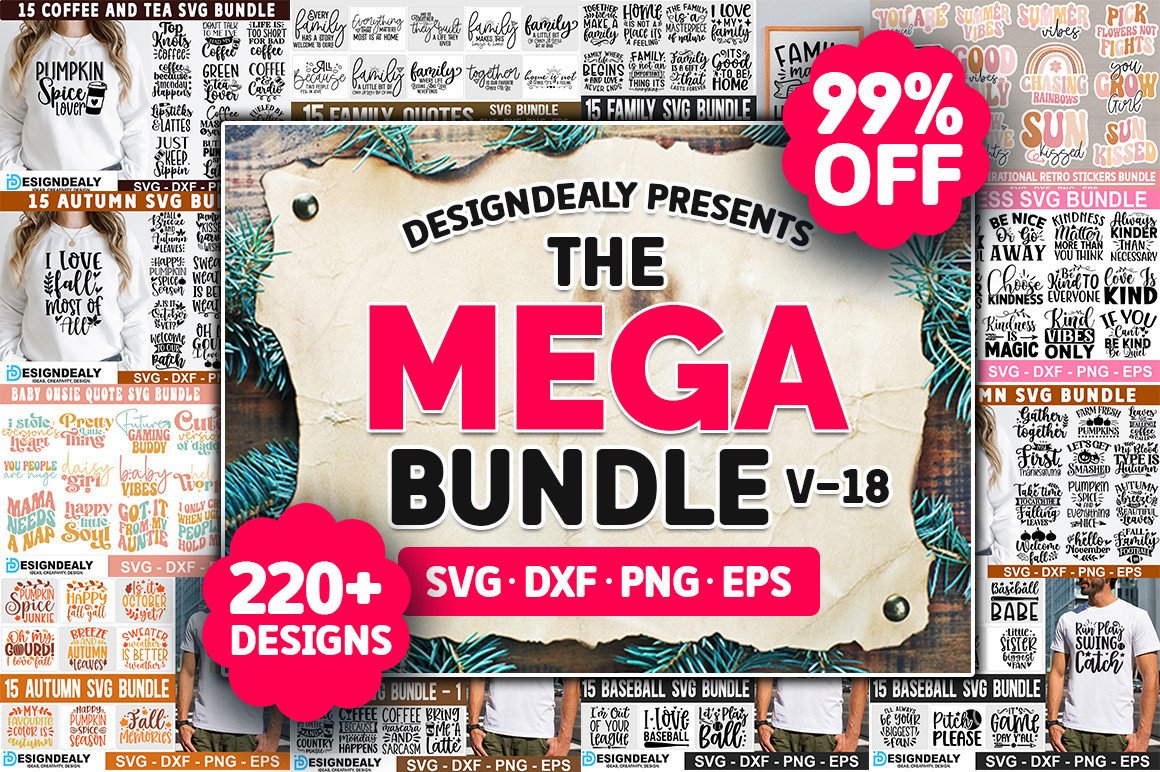 The Mega SVG Bundle-18 Graphic by Buysvgbundles · Creative Fabrica