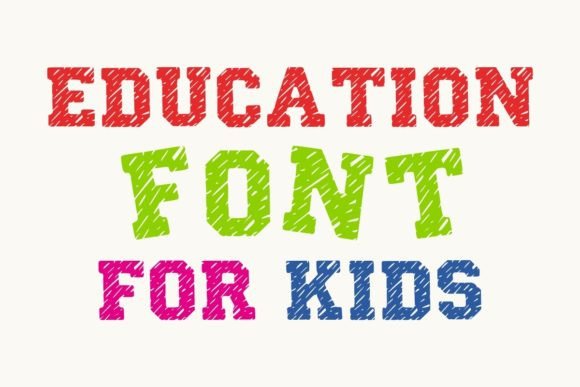 Kids Creative Font PNG with transparent background - Preview 1