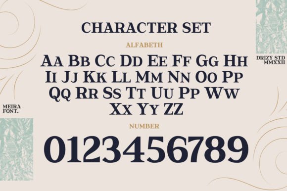 Meira Font PNG with transparent background - Preview 4