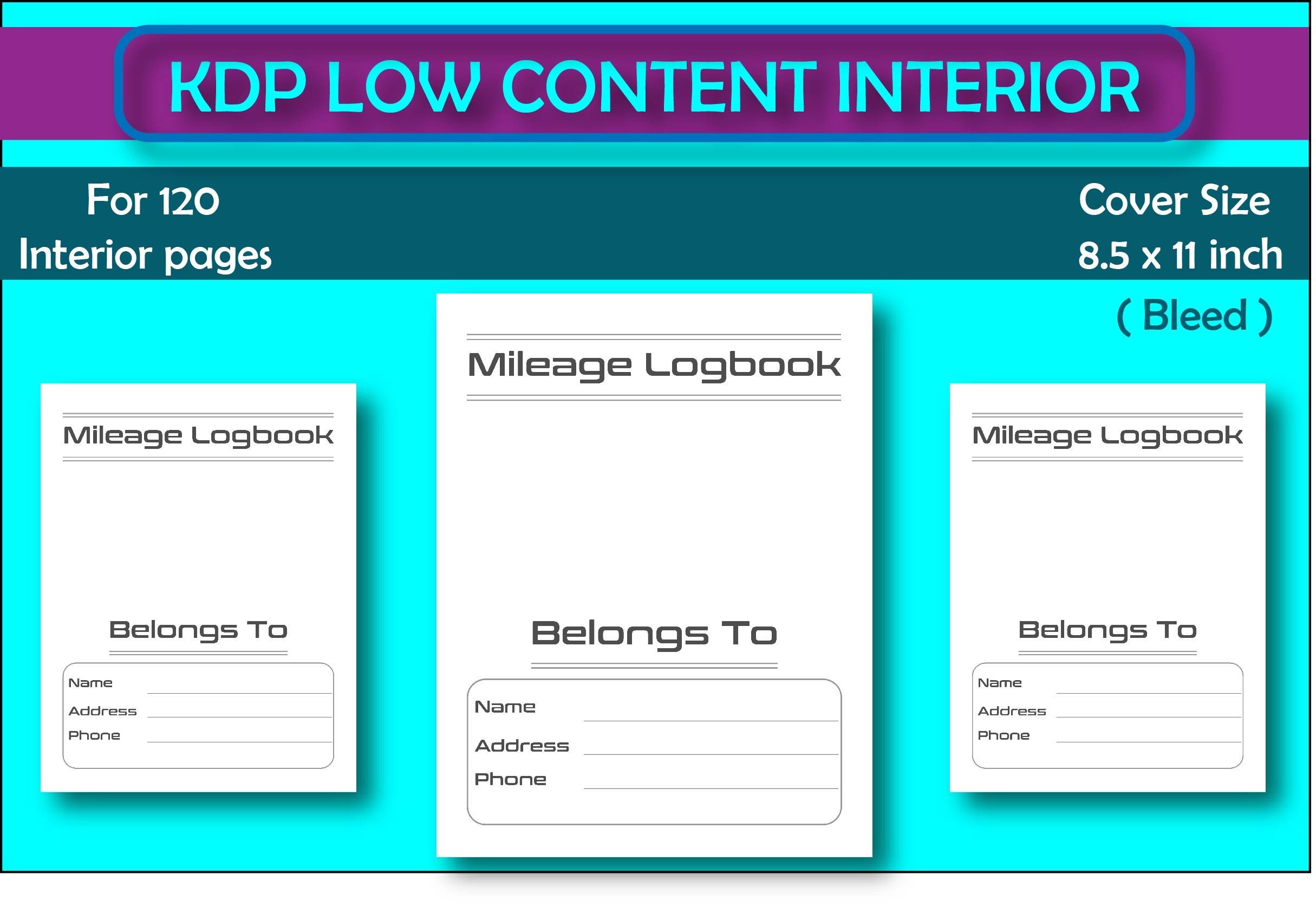 Mileage Low Content Interior KDP Book Graphic by jyotiskumar7173 ...