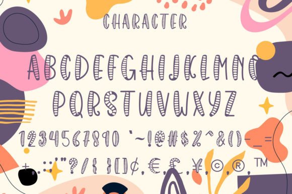 Playfull Cute Font PNG with transparent background - Preview 3