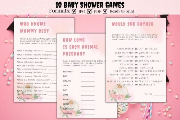 Printable Baby Shower Games Bundle
