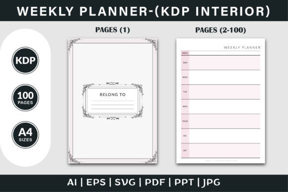 Weekly Planner Graphic by Finer Designers · Creative Fabrica