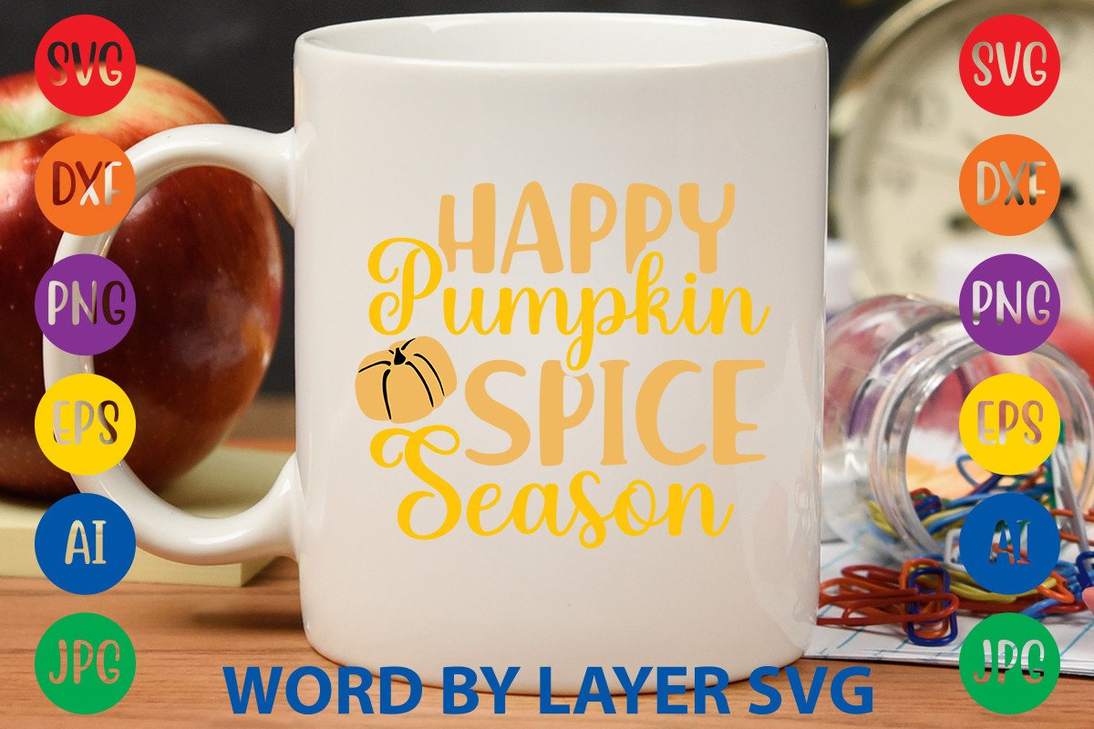 Happy Pumpkin Spice Season Graphic by svgdesigncreator · Creative Fabrica
