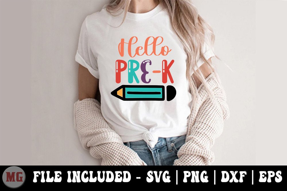 Hello Pre-k - Back to School SVG Graphic by Moslem Graphics · Creative ...