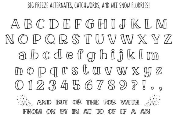 Big Freeze and Big Frost Font - Preview 2