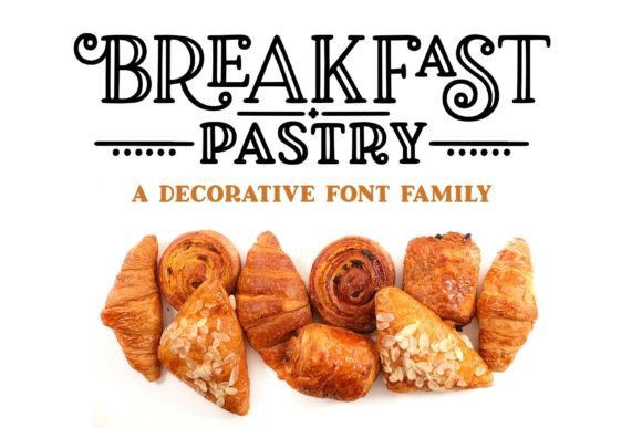 Preview specimen of Breakfast Pastry display font