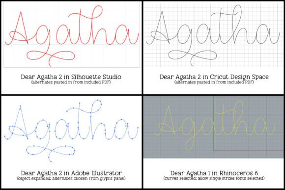 Dear Agatha (single Line) Font - Preview 2