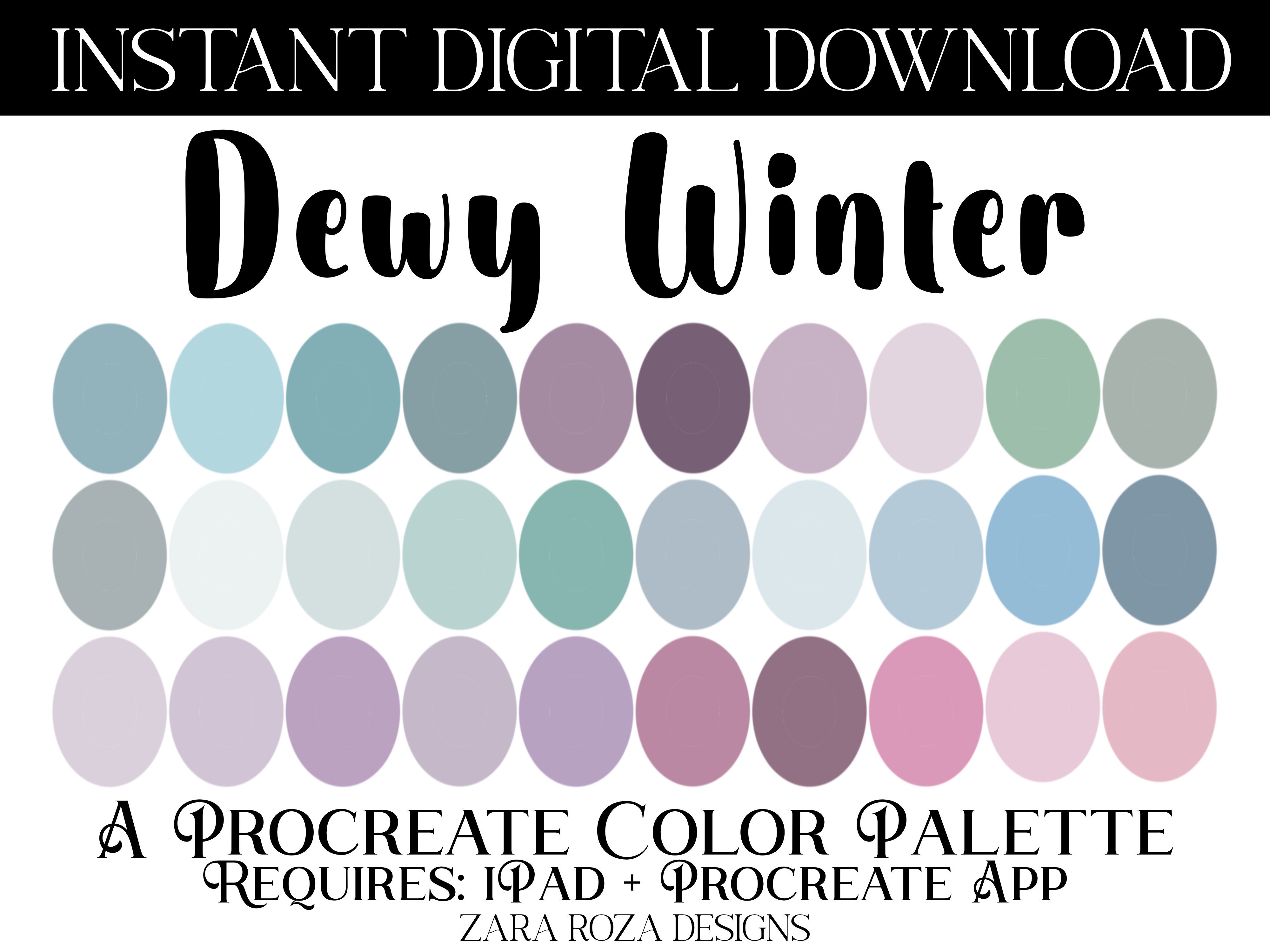 Dewy Winter Procreate Color Palette