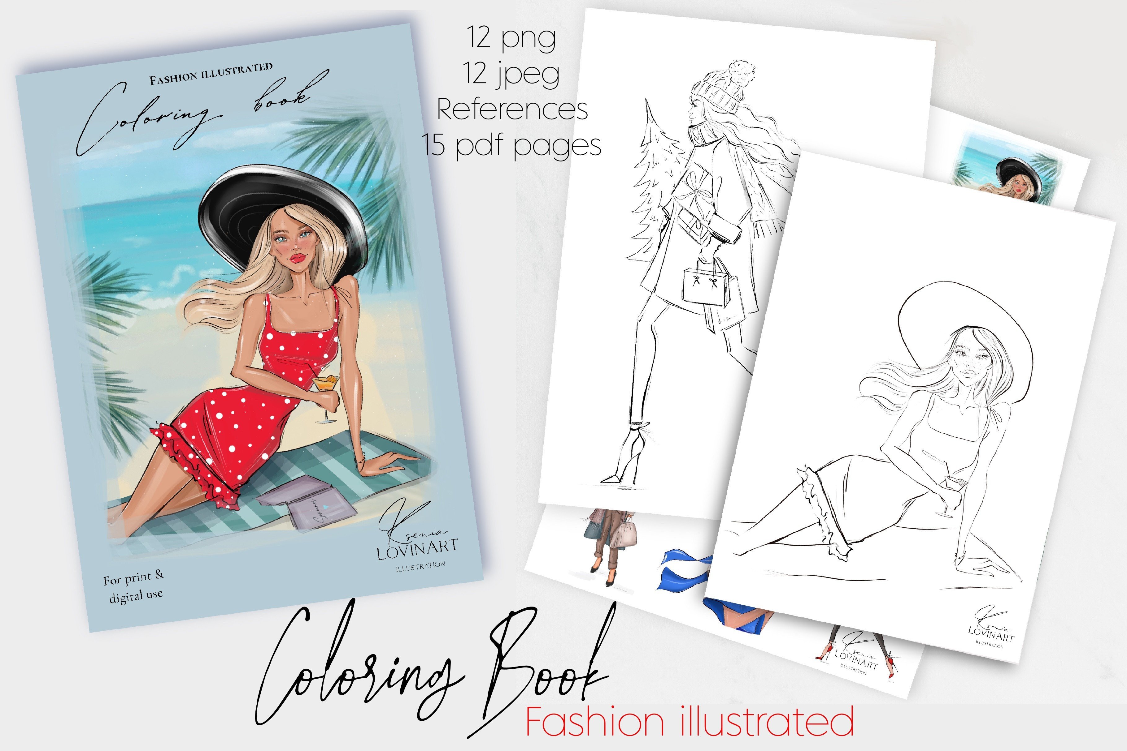 Fashion Coloring Book, Coloring Pages