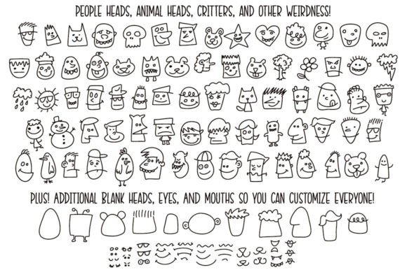 Kookyheads Font PNG with transparent background - Preview 1