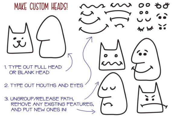 Kookyheads Font PNG with transparent background - Preview 2