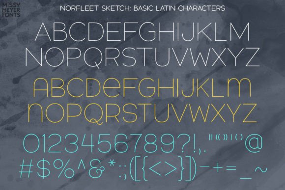 Norfleet Sketch (single Line) Font PNG with transparent background - Preview 1